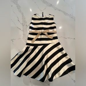 Crewcuts beautiful silk bow stripped dress
